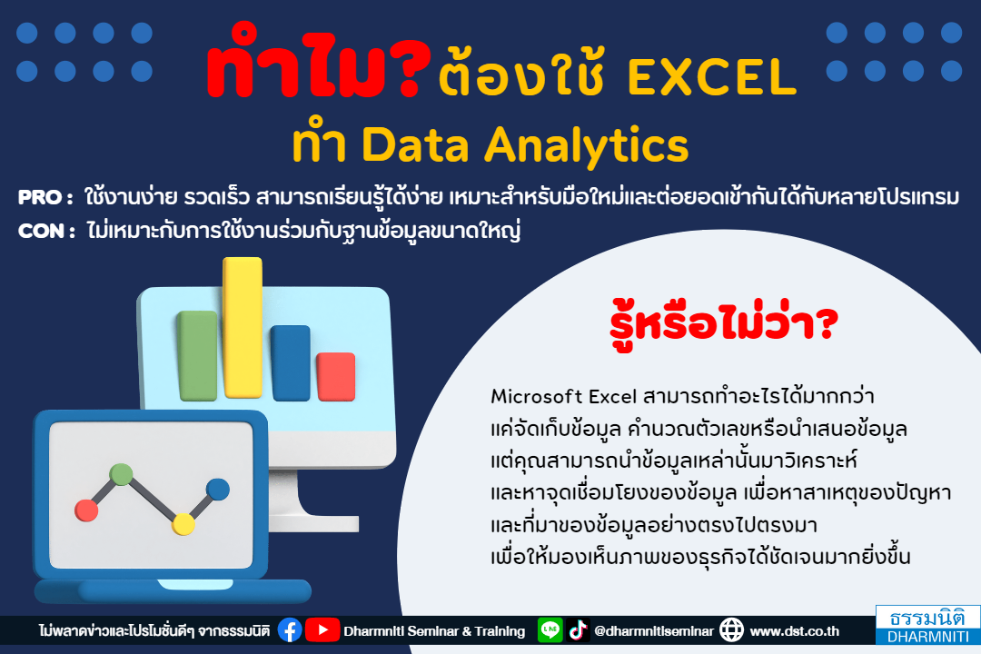 ทำไมต้องใช้ excel ทำ data analytics