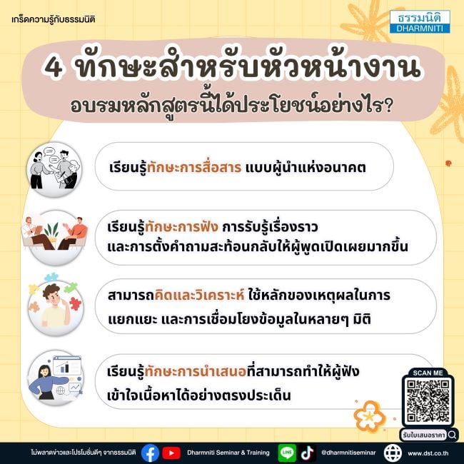 4 ทักษะจำเป็นสำหรับหัวหน้างาน