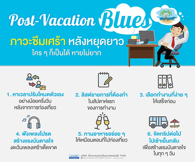 post-vacation blues ภาวะซึมเศร้าหลังหยุดยาว ใครๆก็เป็นได้ หายไม่ยาก