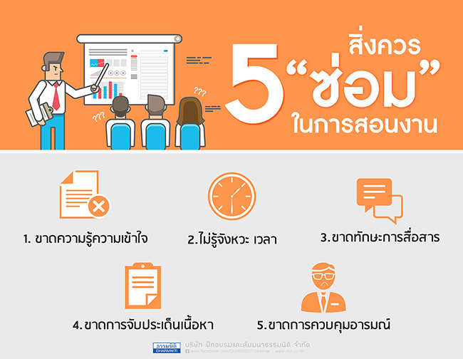 5 สิ่งควร ซ่อม ในการสอนงาน