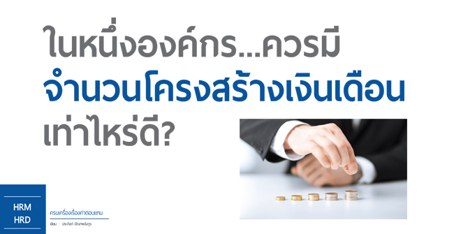 ในหนึ่งองค์กร...ควรมีจำนวนโครงสร้างเงินเดือนเท่าไหร่ดี