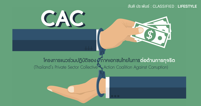 cac โครงการแนวร่วมปฏิบัติของภาคเอกชนไทยในการต่อต้านการทุจริต (thailands private sector collective action coalition against corruption)